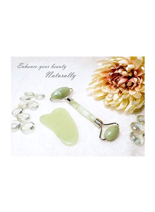 Generic - Natural Xiuyan Jade Roller And Gua Sha Set - Image 1