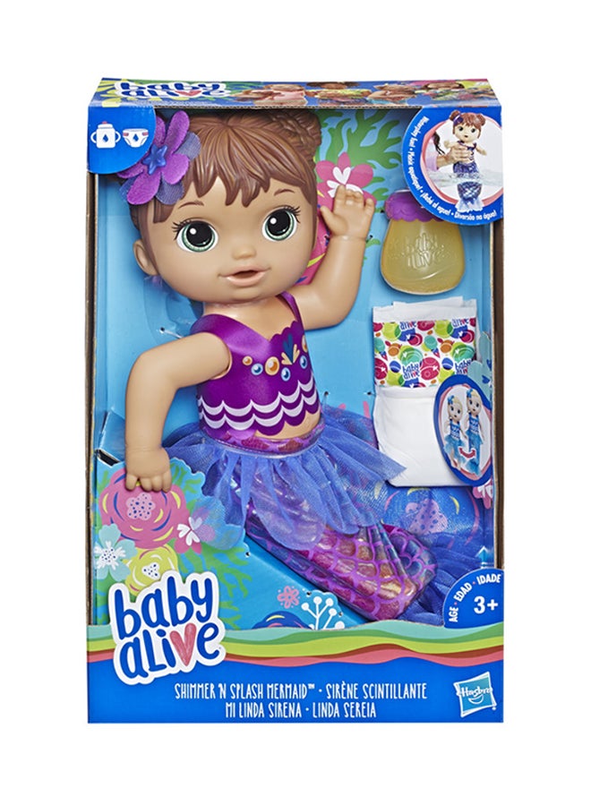 Baby Alive 3-Piece Shimmer N Splash Mermaid Set - Image 1