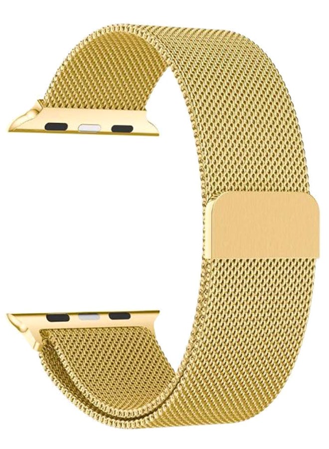Perfii - Stainless Steel Replacement Band For Apple iWatch Series 5/4/3/2/1 Gold - Image 1