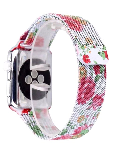 Replacement Band For Apple iWatch Series 5/4/3/2/1 42-44mm Peony Patter