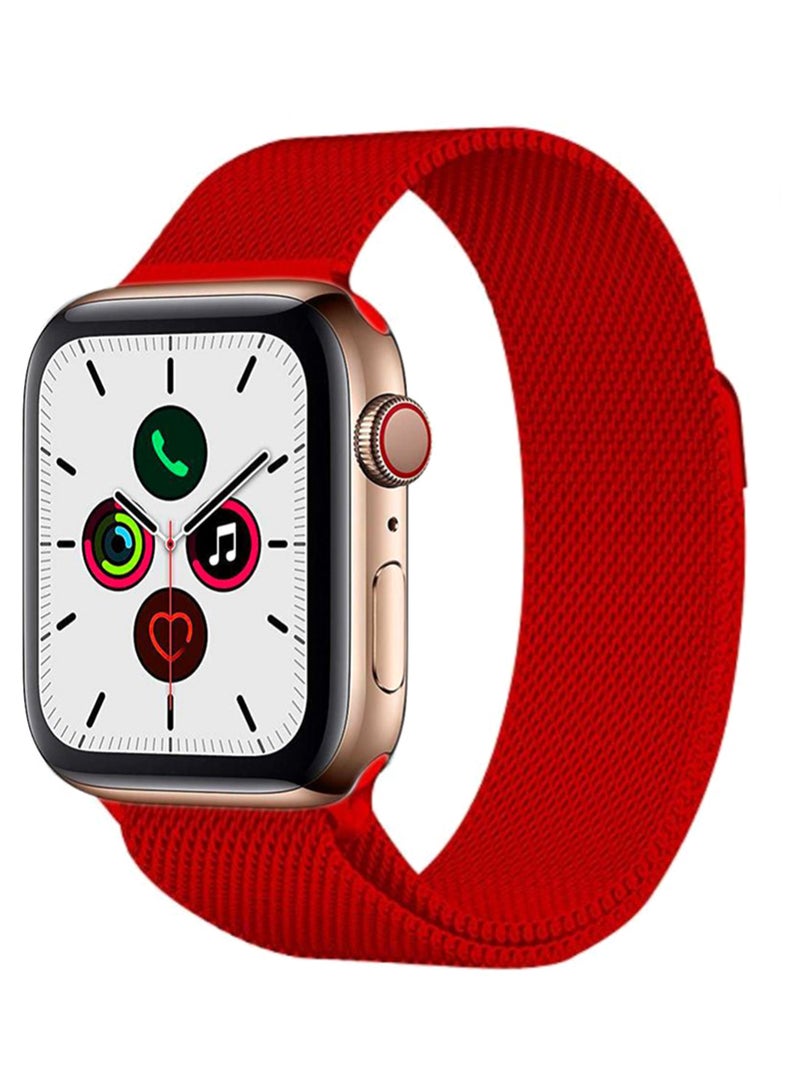 Perfii - Replacement Band For Apple iWatch Series 5/4/3/2/1 38-40mm Red - Image 1