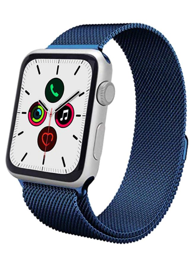 Perfii - Replacement Band For Apple iWatch Series 5/4/3/2/1 38-40mm Blue - Image 1
