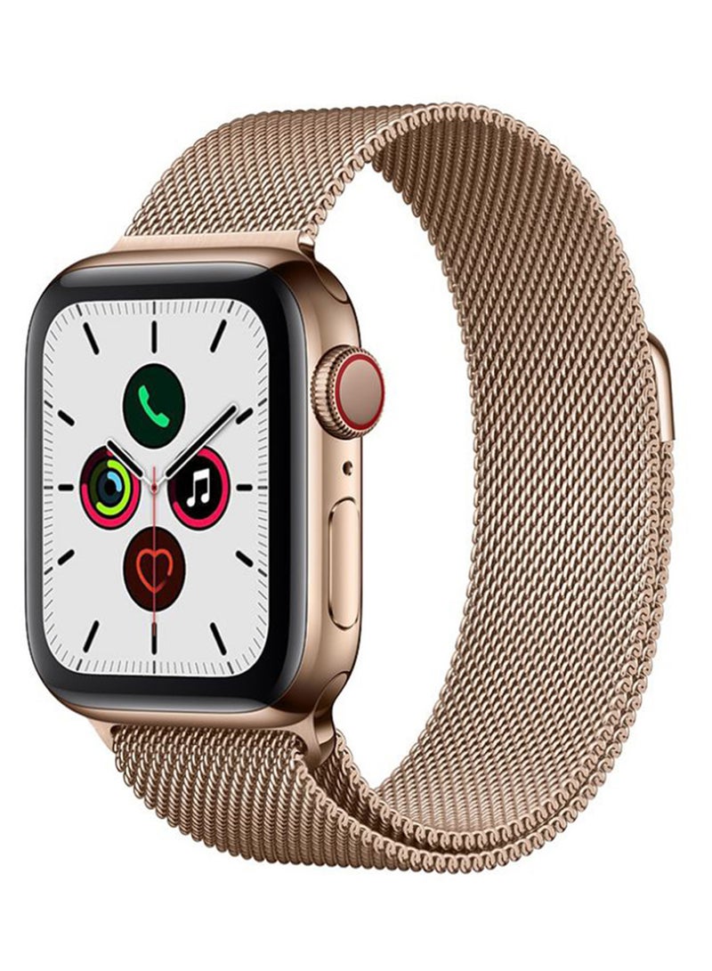 Perfii - Stainless Steel Replacement Band For Apple iWatch Series 5/4/3/2/1 Official Gold - Image 1