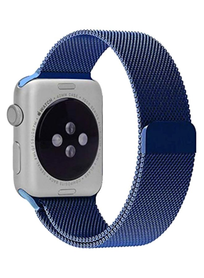 Perfii - Replacement Band For Apple iWatch Series 5/4/3/2/1 38-40mm Blue - Image 1