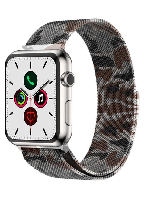 Replacement Band For Apple iWatch Series 5/4/3/2/1 38-40mm Brown Camouflage
