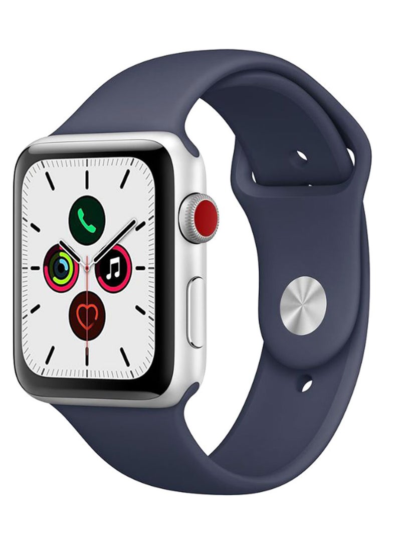Perfii - Replacement Band For Apple iWatch Series 5/4/3/2/1 42-44mm Midnight Blue - Image 1