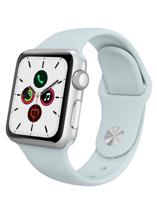 Perfii - Replacement Band For Apple iWatch Series 5/4/3/2/1 42-44mm Turquoise - Image 1