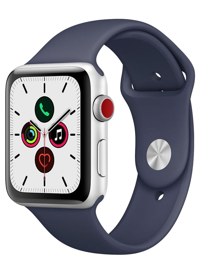 Perfii - Replacement Band For Apple iWatch Series 5/4/3/2/1 42-44mm Midnight Blue - Image 1