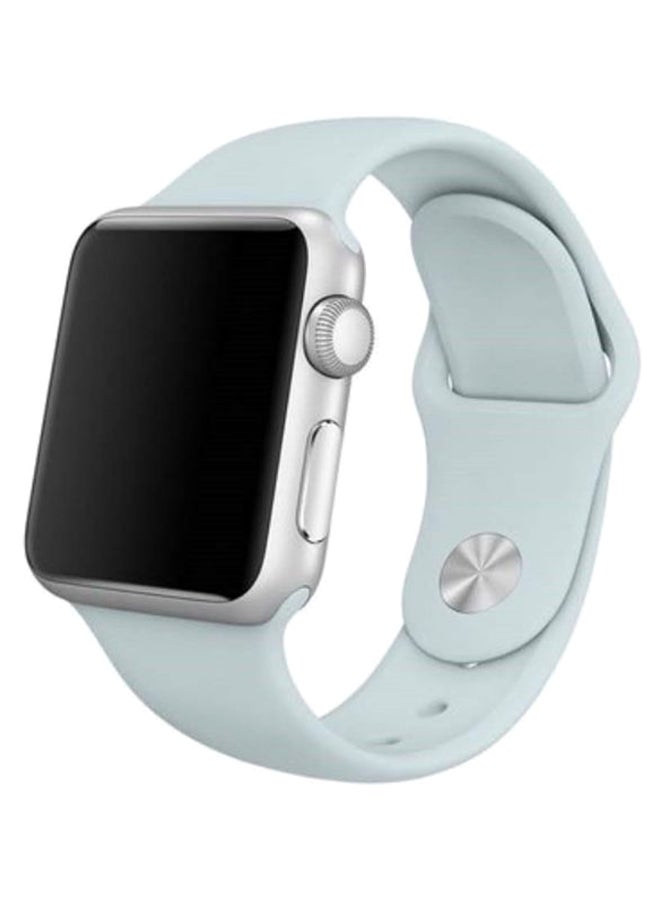 Perfii - Replacement Band For Apple iWatch Series 5/4/3/2/1 42-44mm Turquoise - Image 1