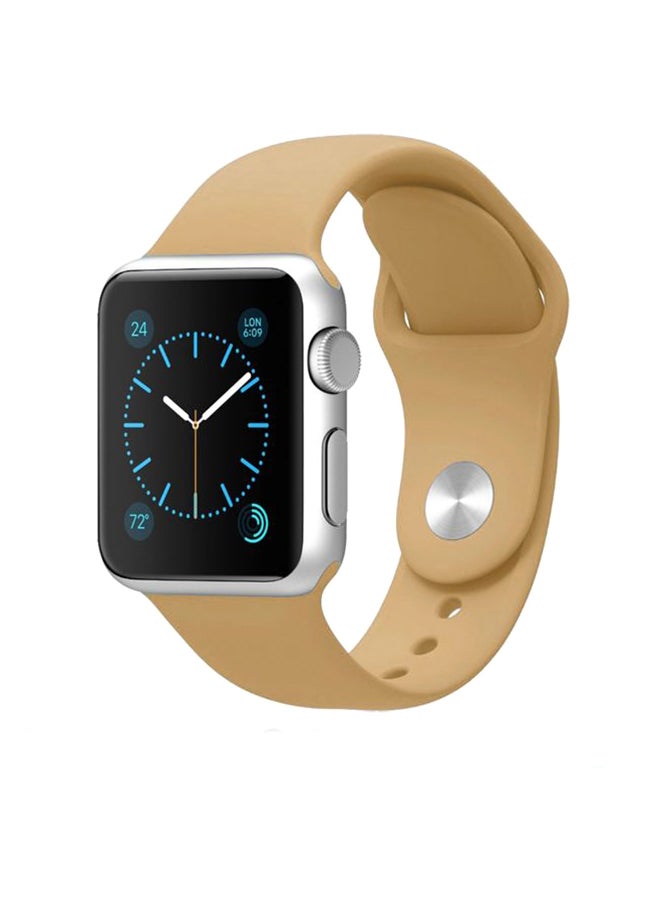 Perfii - Replacement Band For Apple iWatch Series 5/4/3/2/1 42-44mm Walnut - Image 1