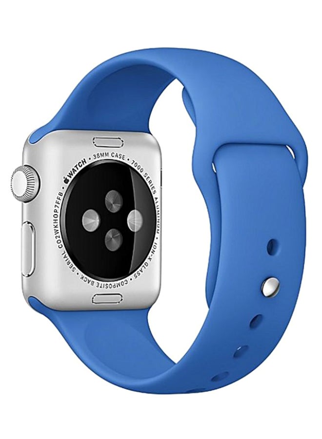 Perfii - Replacement Band For Apple iWatch Series 5/4/3/2/1 42-44mm Royal Blue - Image 1
