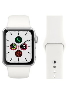 Perfii Silicone Replacement Band For Apple iWatch Series 5/4/3/2/1 45/44/42mm White  - Image 2