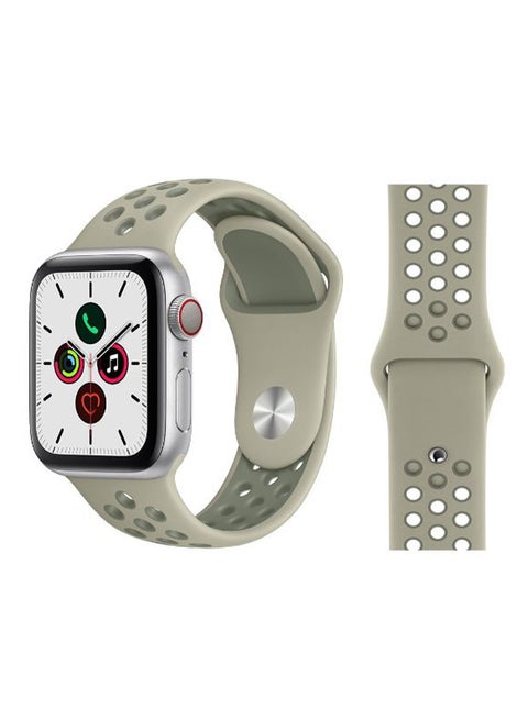 Dot Pattern Replacement Band For Apple iWatch Series 5/4/3/2/1 42-44mm Spruce Fog