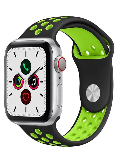 Dot Pattern Replacement Band For Apple iWatch Series 5/4/3/2/1 38-40mm Black/Green