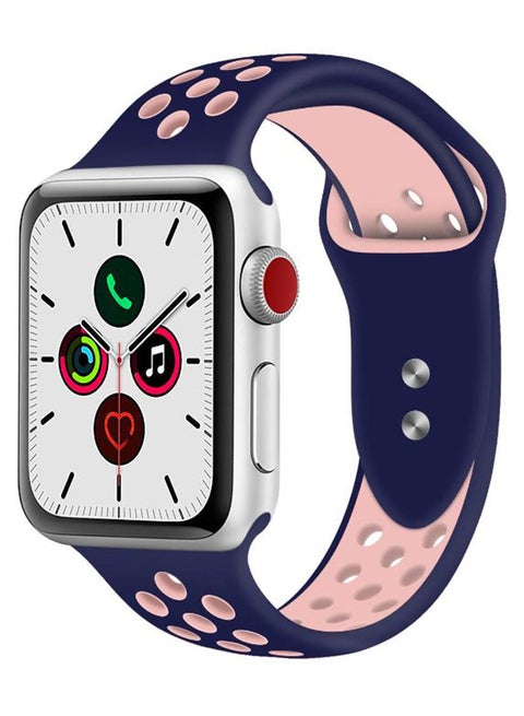 Dot Pattern Replacement Band For Apple iWatch Series 5/4/3/2/1 38-40mm Ocean Blue/Pink