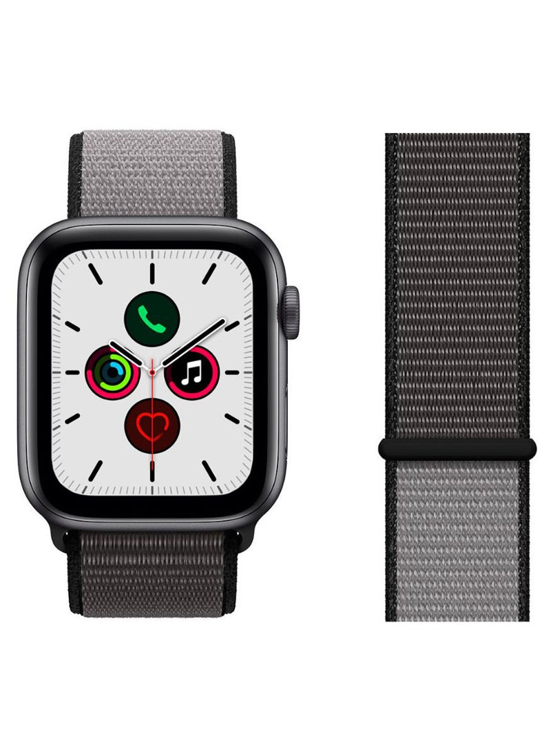 Perfii - Nylon Replacement Band For Apple iWatch Series 5/4/3/2/1 Anchor Grey - Image 1