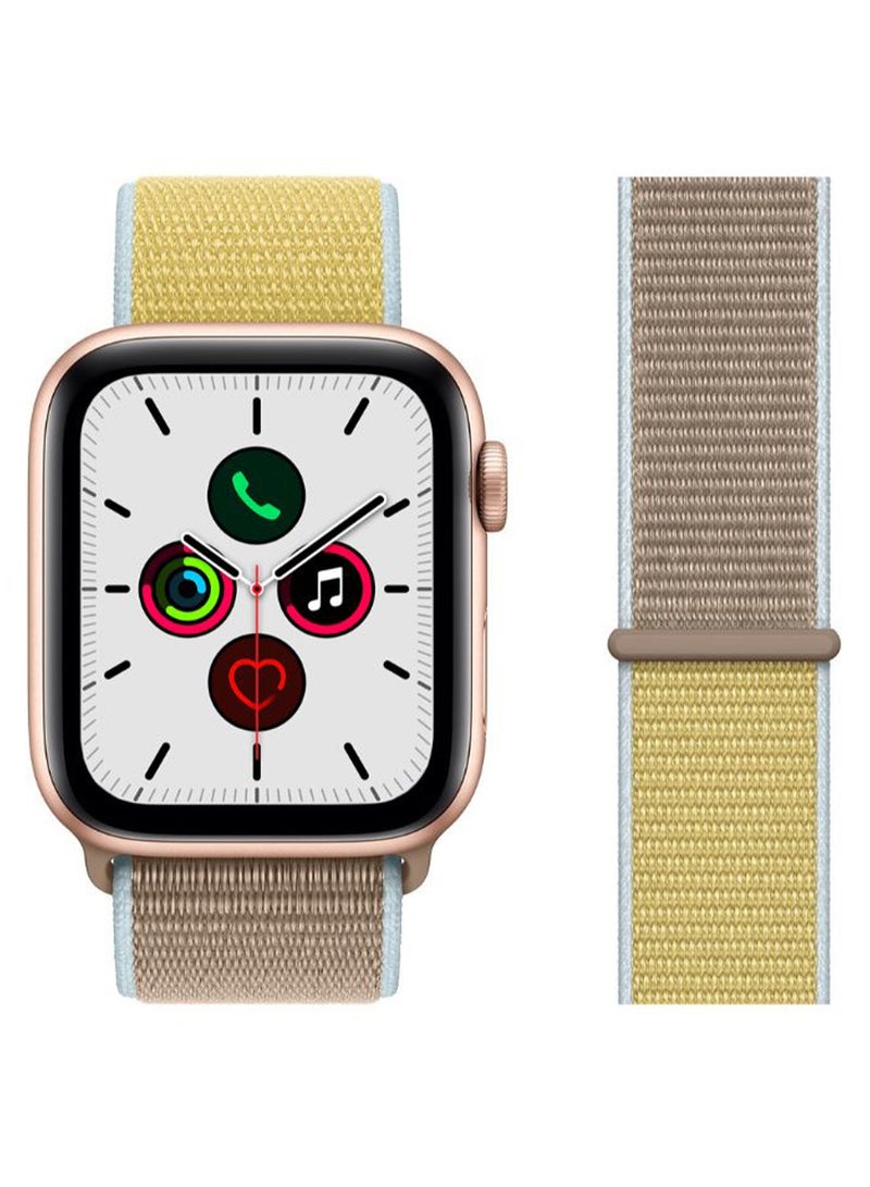 Perfii - Nylon Replacement Band For Apple iWatch Series 5/4/3/2/1 Camel/Brown - Image 1