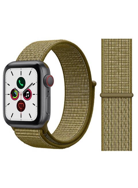 Replacement Band For Apple iWatch Series 5/4/3/2/1 42-44mm Olive Flak