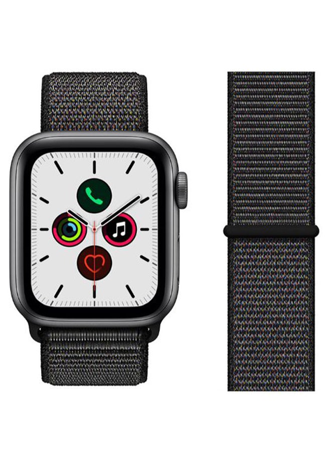 Perfii - Nylon Replacement Band For Apple iWatch Series 5/4/3/2/1 Black - Image 1