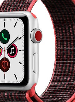 Perfii Replacement Band For Apple iWatch Series 5/4/3/2/1 42-44mm Black/Red  - Image 2