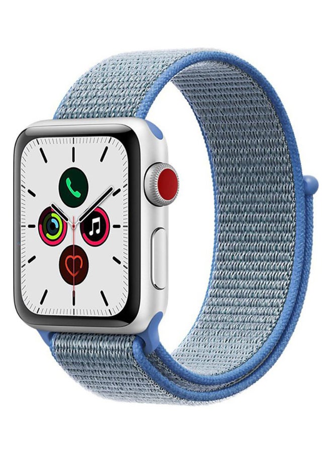 Perfii - Replacement Band For Apple iWatch Series 5/4/3/2/1 42-44mm Lake Blue - Image 1
