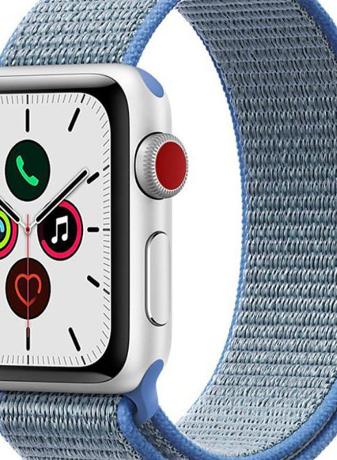 Perfii - Replacement Band For Apple iWatch Series 5/4/3/2/1 42-44mm Lake Blue - Image 1