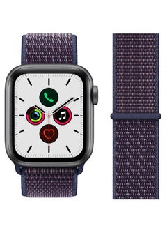 Perfii Nylon Replacement Band For Apple iWatch All Series 45mm/44mm/42mm/49mm Indigo Blue  - Image 2
