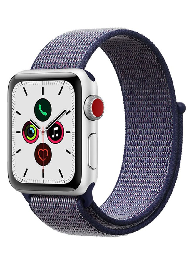 Perfii - Replacement Band For Apple iWatch Series 5/4/3/2/1 42-44mm Midnight Blue - Image 1
