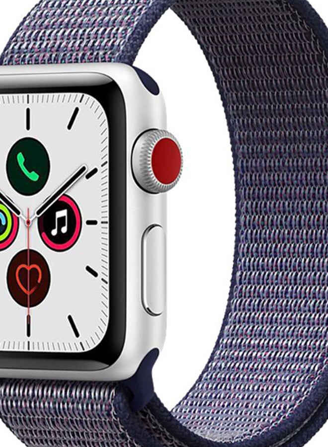Perfii - Replacement Band For Apple iWatch Series 5/4/3/2/1 42-44mm Midnight Blue - Image 1
