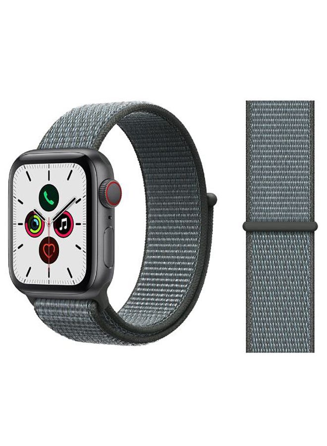Perfii - Nylon Replacement Band For Apple iWatch Series 5/4/3/2/1 Storm Grey - Image 1