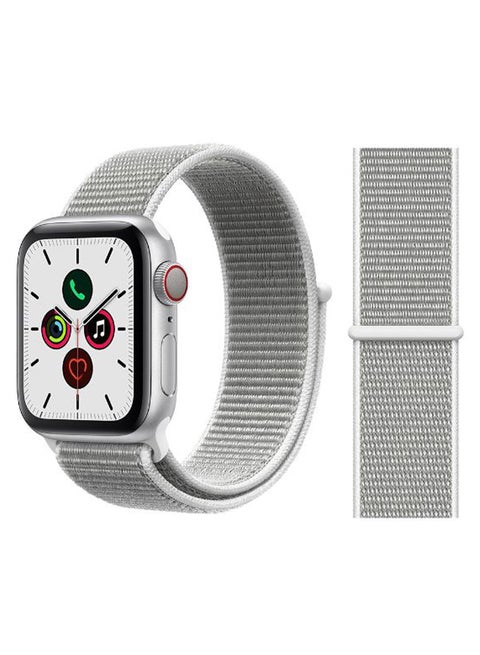 Replacement Band For Apple iWatch Series 5/4/3/2/1 42-44mm Seashell Silver/Grey