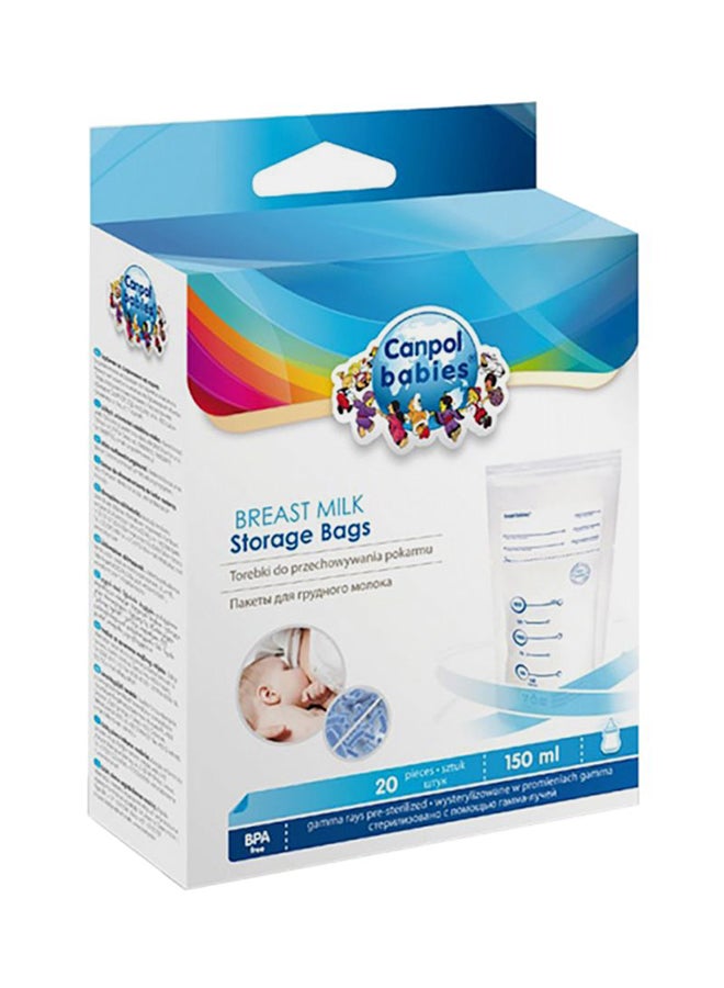 Canpol babies 20-Piece Sterile Breast Milk Storage Bags  - Image 1