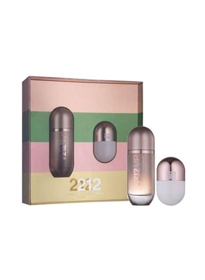 CAROLINA HERRERA 2-Piece 212 VIP Rose EDP Set (212 Vip Rose EDP 80ml, 212 Vip Rose EDP 20ml) - Image 1