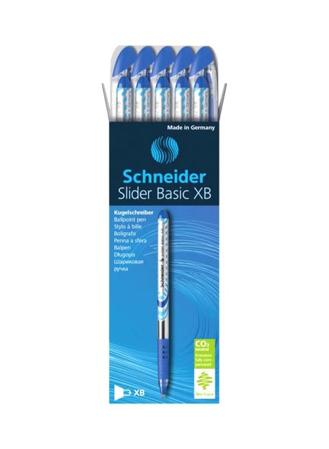 10-Piece Slider Basic Ballpoint Pen Blue