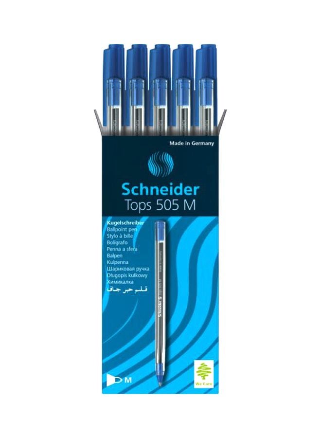 Schneider 10-Piece Tops 505 M Pen Blue