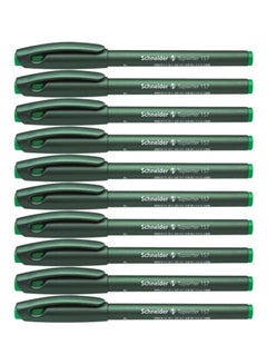 Schneider 10-Piece Topwriter Fiber Tip Ballpoint Pen Green 