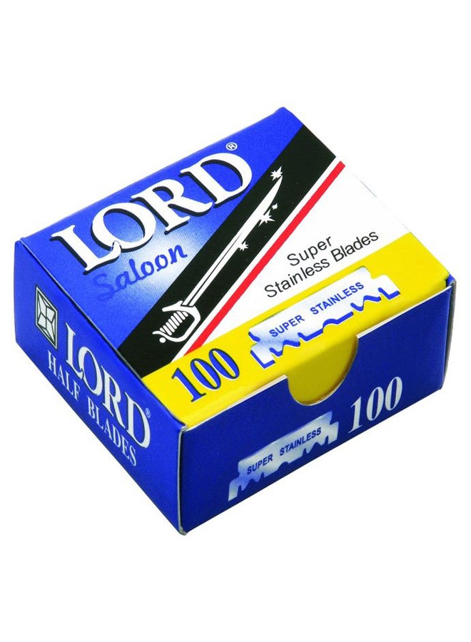 Lord 100-Piece Super Stainless Shaving Blade Set Silver 