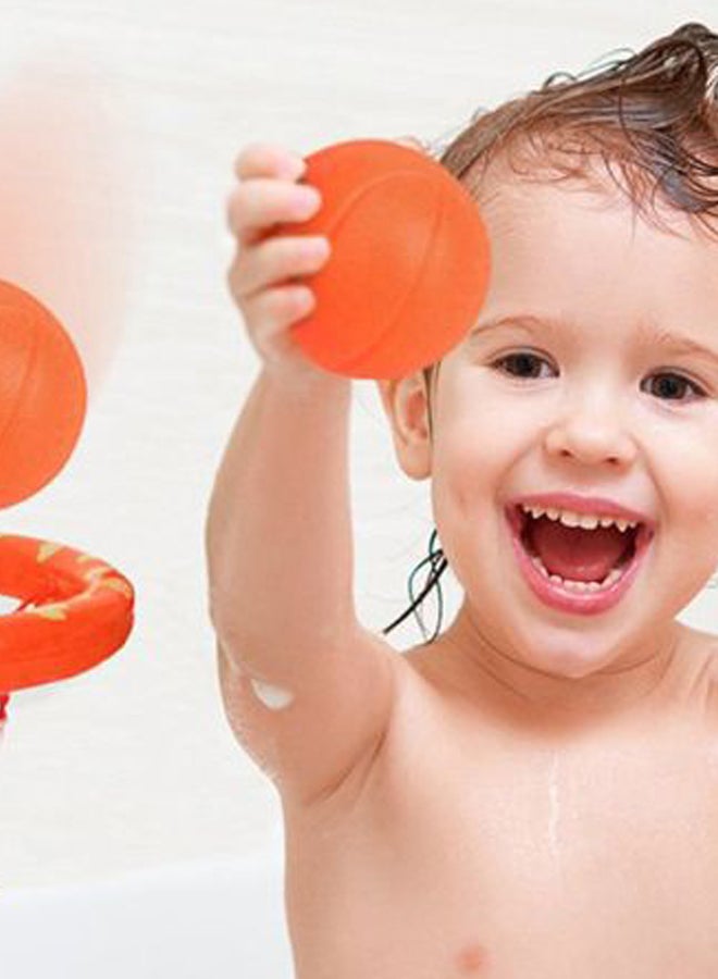 3-Ball And Basketball Hoop Bath Toy Playset  - Image 2