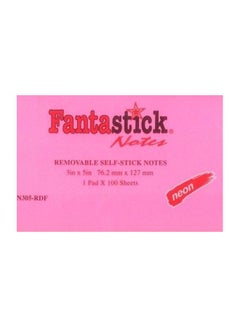 100 Sheet Removable Self Stick Notes Pink