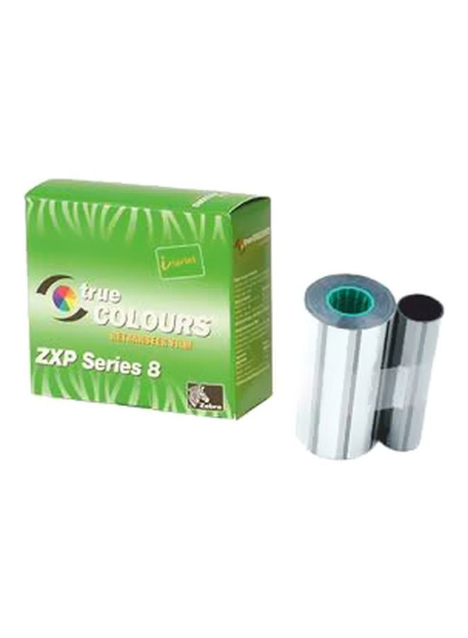 ZEBRA ZXP Series 8 Transparency Film Tape Silver 
