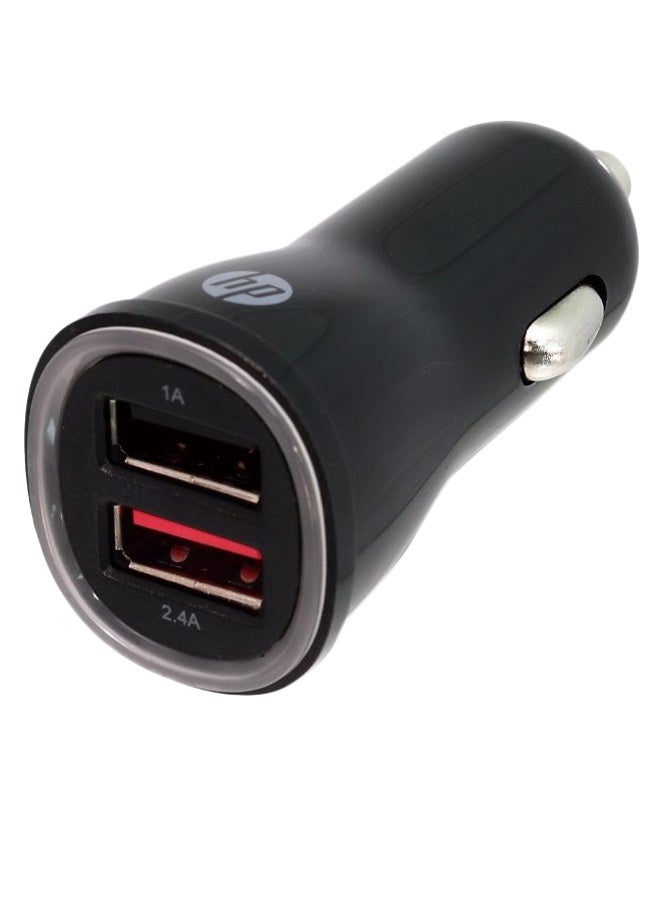 HP Dual USB Car Charger Black - Image 1
