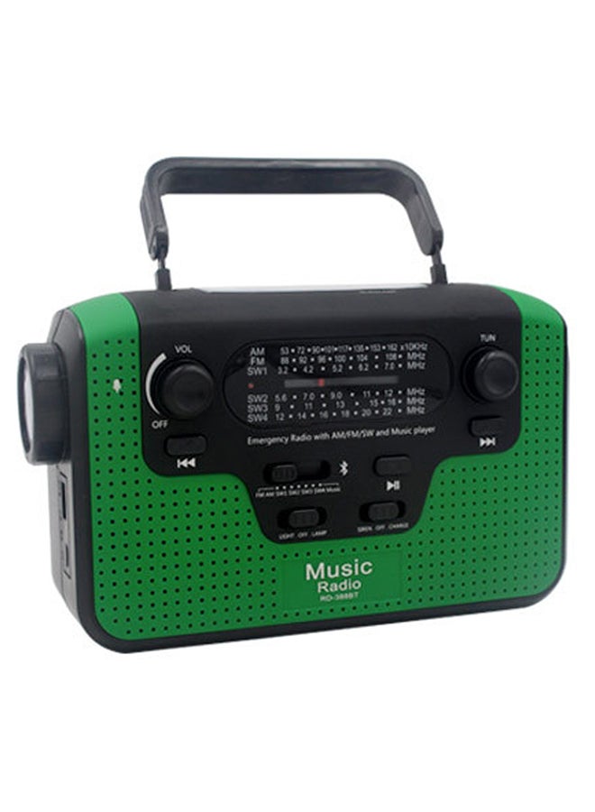 Generic Multifunction FM Radio RD388 Green/Black 