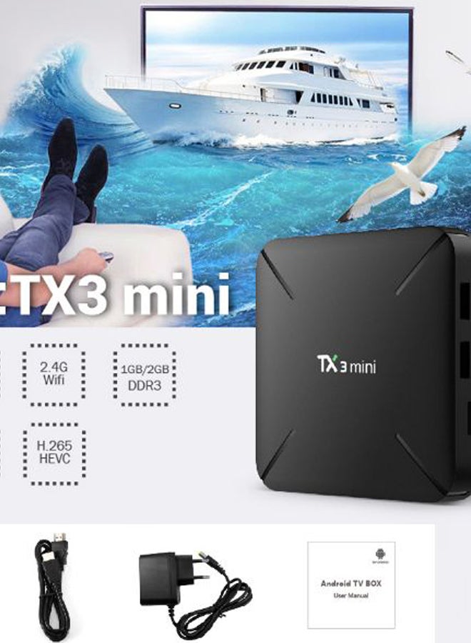 Generic - TX3 Mini Smart Android 7.1 Set Top Box WT2143 Black - Image 1