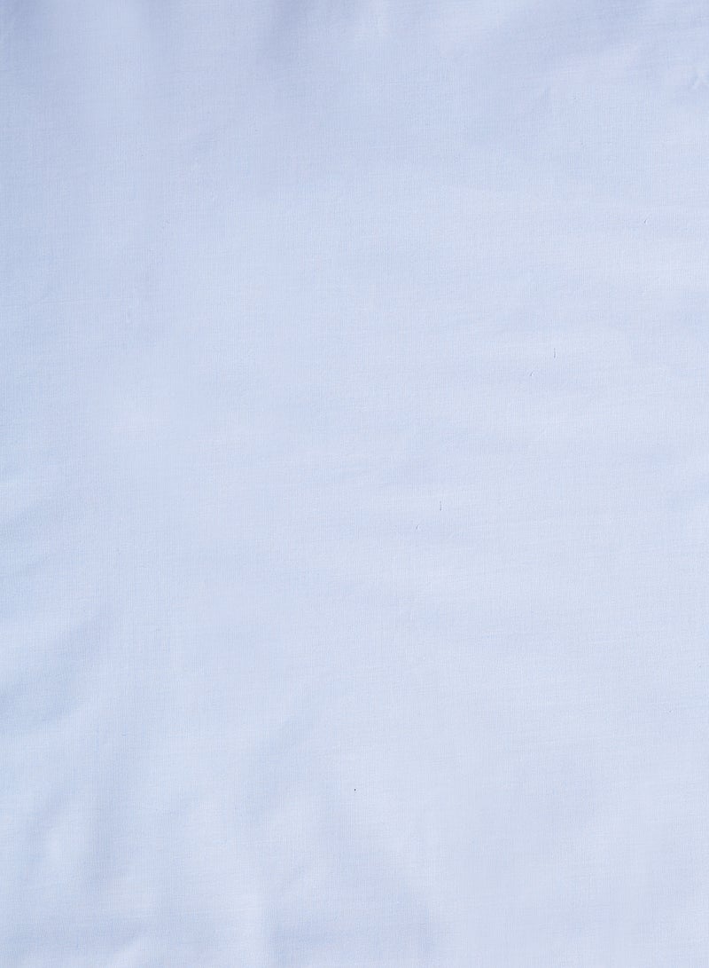 وايت روز طقم شرشف سرير مصبوغ بلون سادة مزيج القطن أزرق Double - Image 3