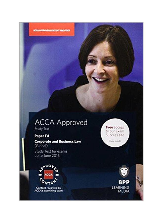 null - ACCA Approved Paper F4 Corporate And Business Law : Study Text For Exams Paperback English - 5-15-2014 - Image 1