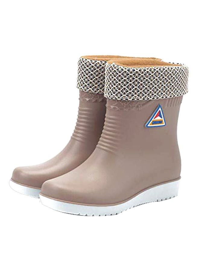 Generic - Water Proof Slip On Rain Boots Maroon - Image 1