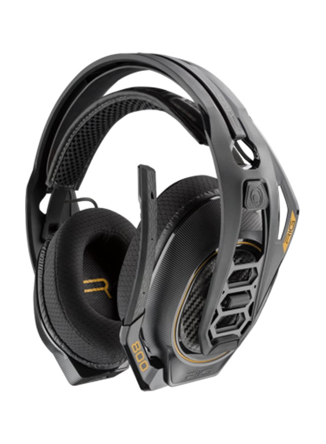 بلانترونيكس سماعة رأس ريج 800 لاسلكية للألعاب بتصميم عالي الوضوح يغطي الأذن وبتقنية البلوتوث أسود
