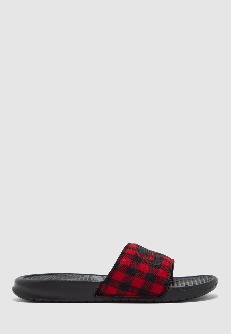 Nike - Benassi JDI SE Slides Flip Flop Black/Red - Image 1