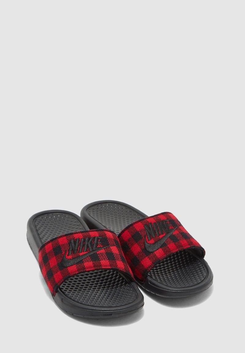 Nike - Benassi JDI SE Slides Flip Flop Black/Red - Image 1