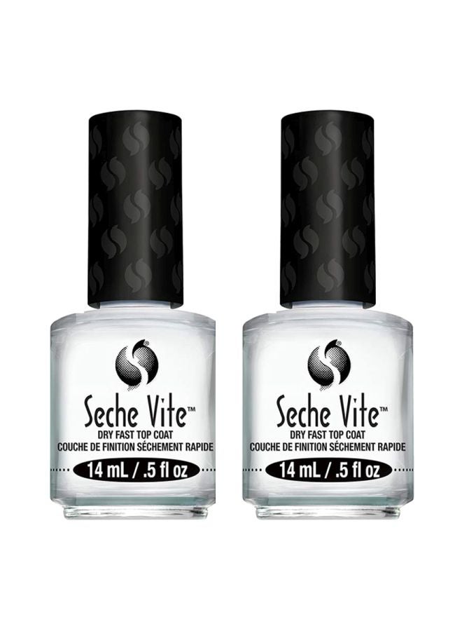 Seche Vite - Pack Of 2 Dry Fast Top Coat Clear - Image 1